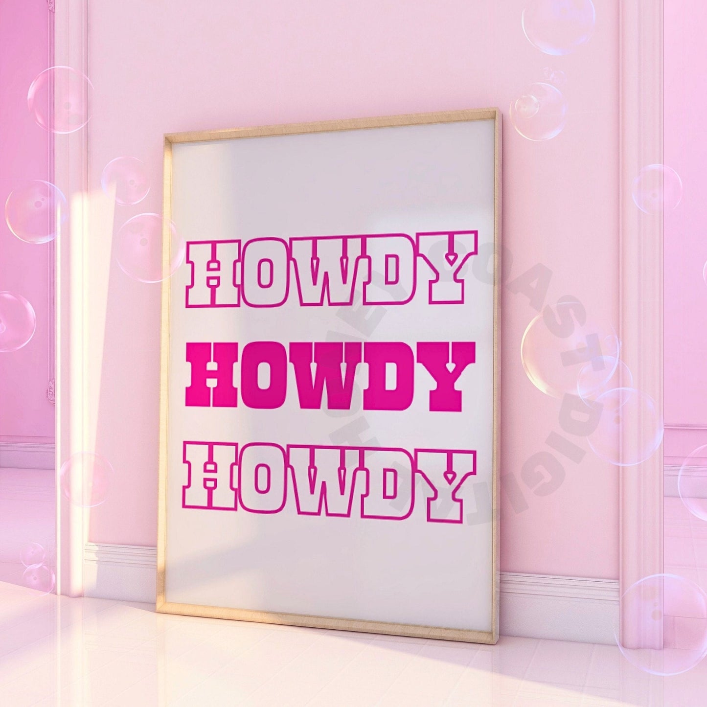 Hot Pink Howdy Poster