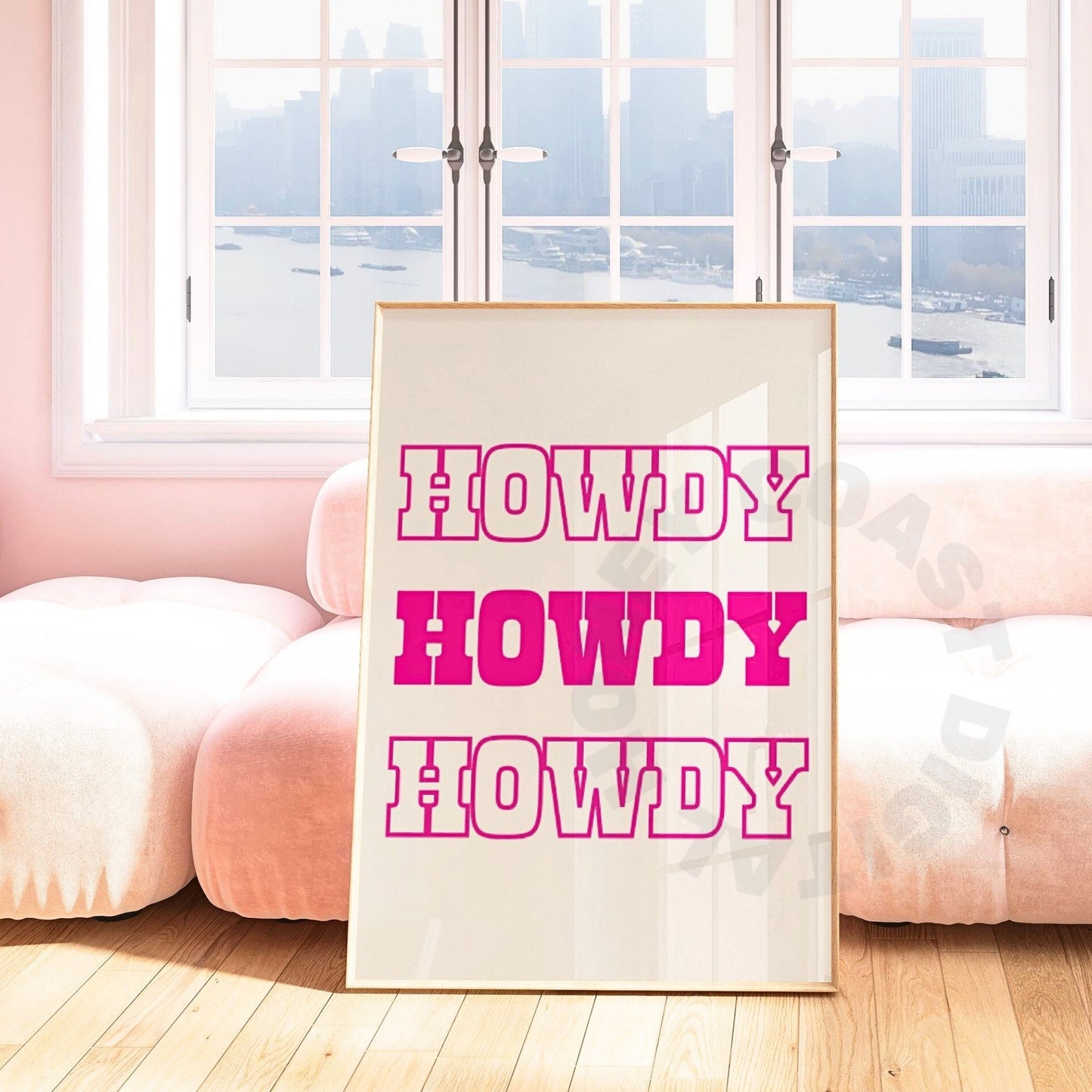 Hot Pink Howdy Poster