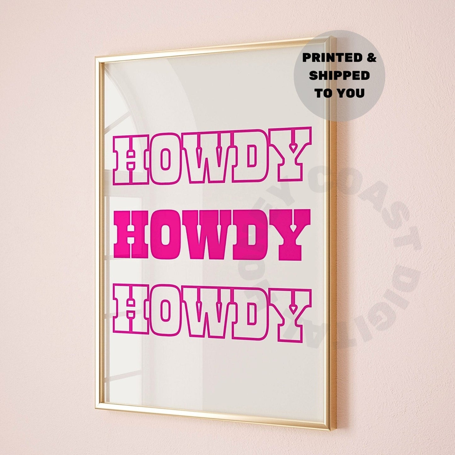 Hot Pink Howdy Poster