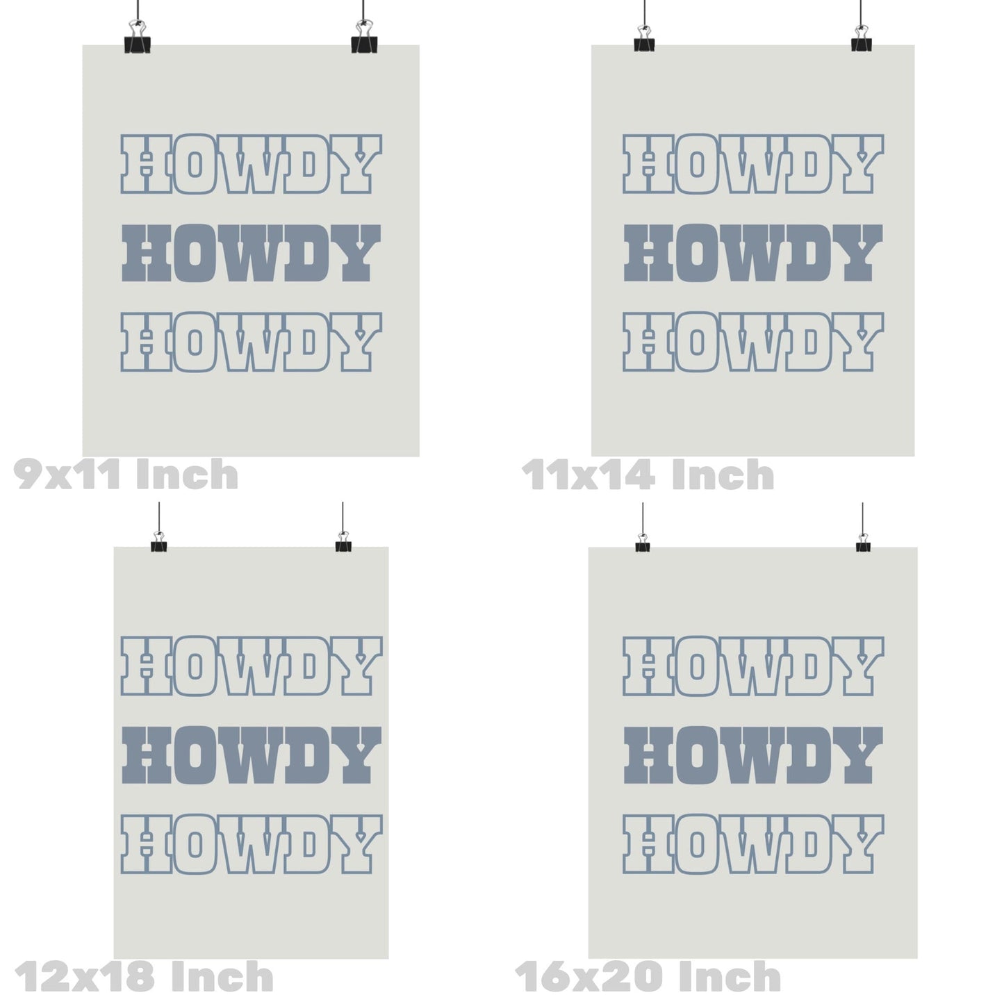 Coastal Blue Howdy Poster