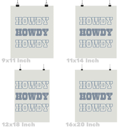 Coastal Blue Howdy Poster