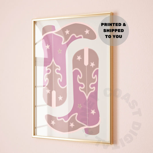 Pink Cowboy Boots Poster