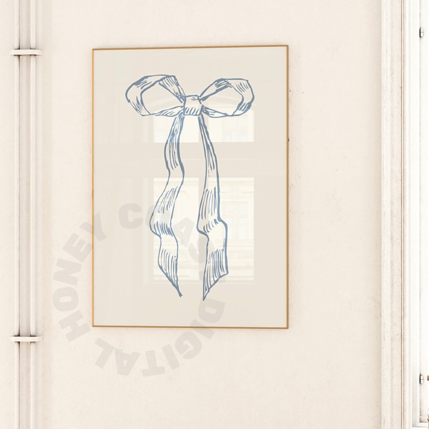 Coastal Blue Hair Bow Poster