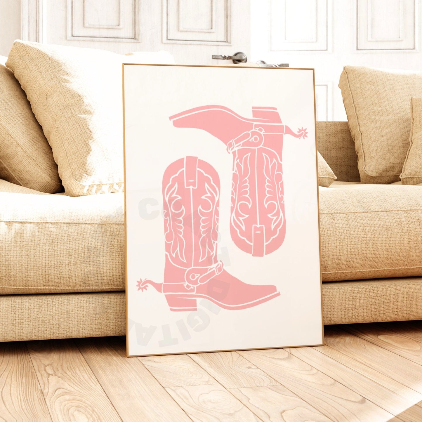 Pink Cowboy Boots Poster