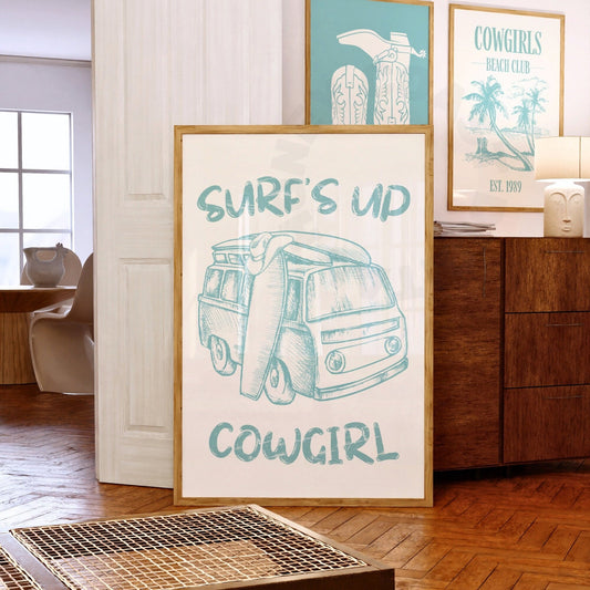 Surf's Up Cowgirl Digital Prints