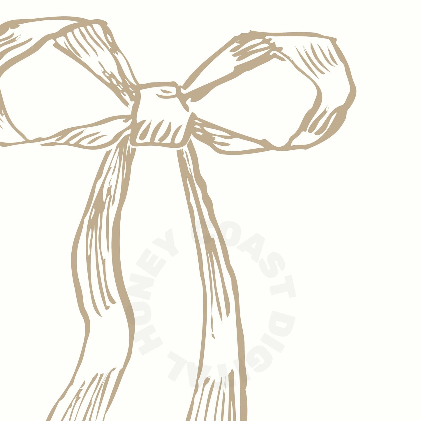 Beige Hair Bow Poster