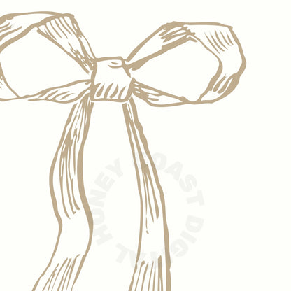 Beige Hair Bow Poster