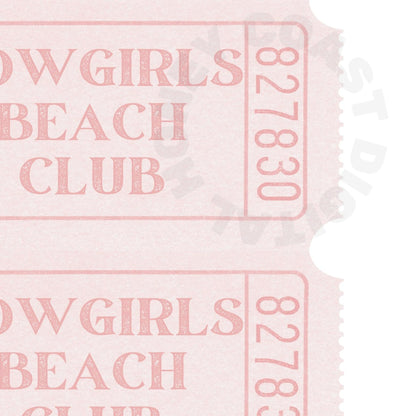 Pink Cowgirls Beach Club Tickets Poster