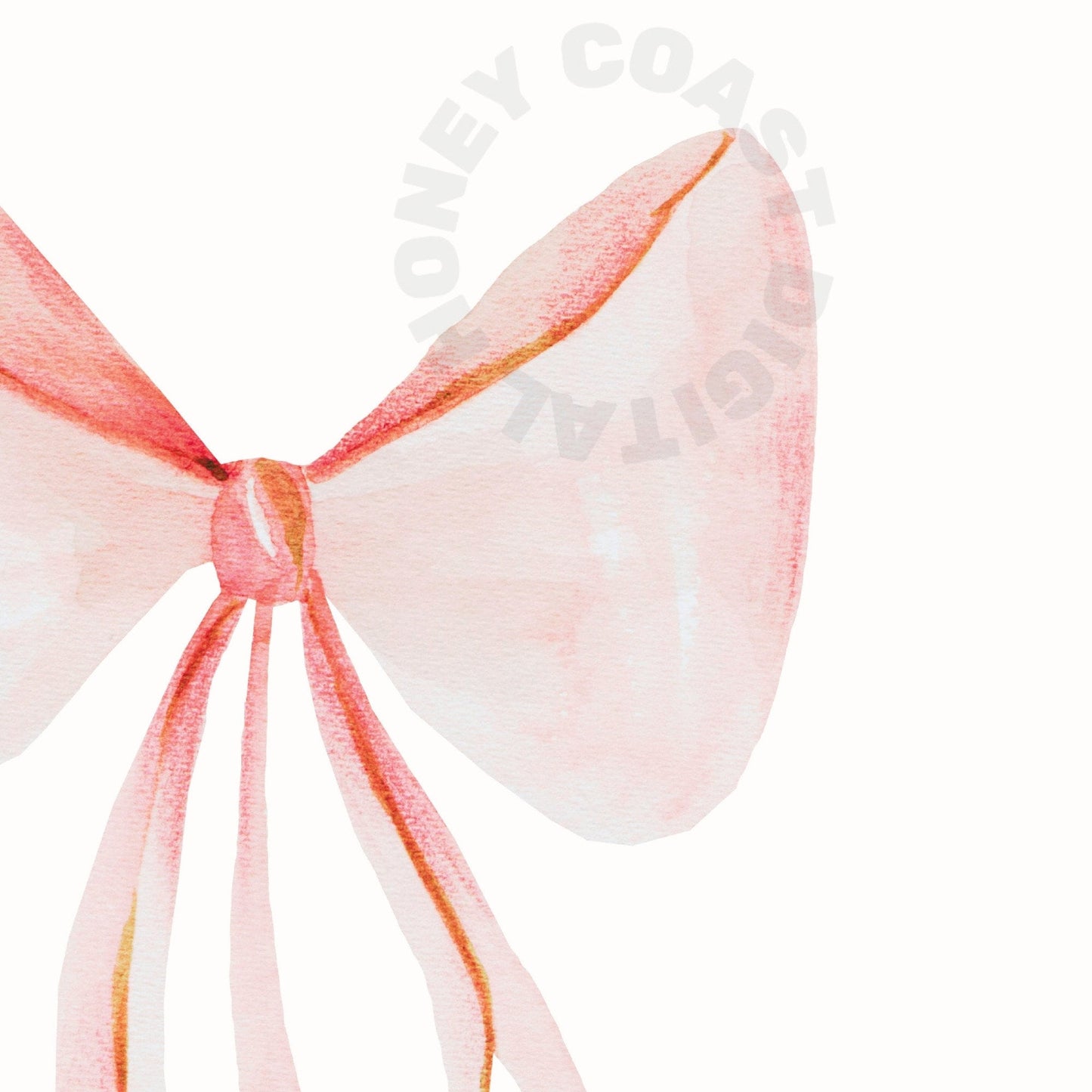 Pink Hair Bow Digital Prints