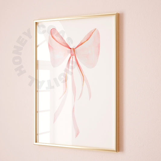 Pink Hair Bow Digital Prints