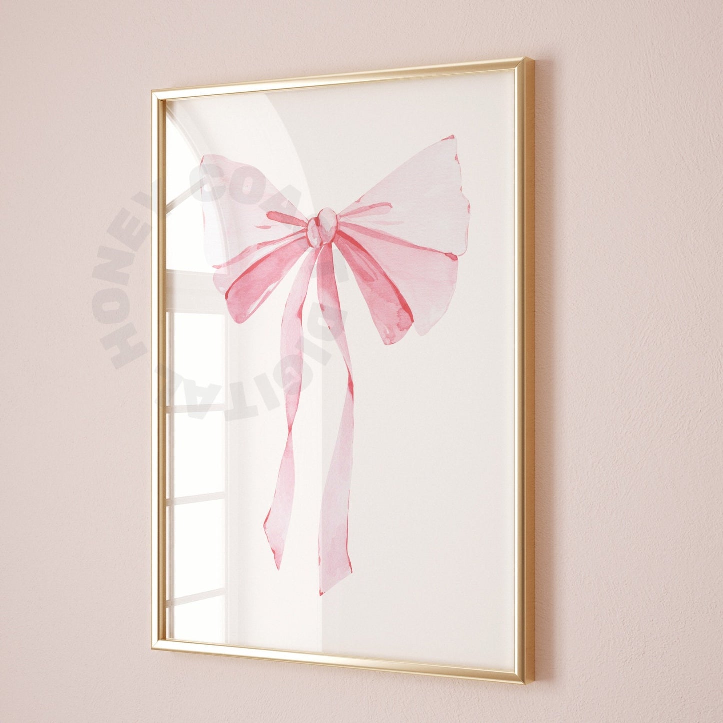Pink Hair Bow Digital Prints