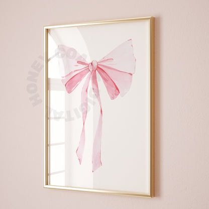 Pink Hair Bow Digital Prints