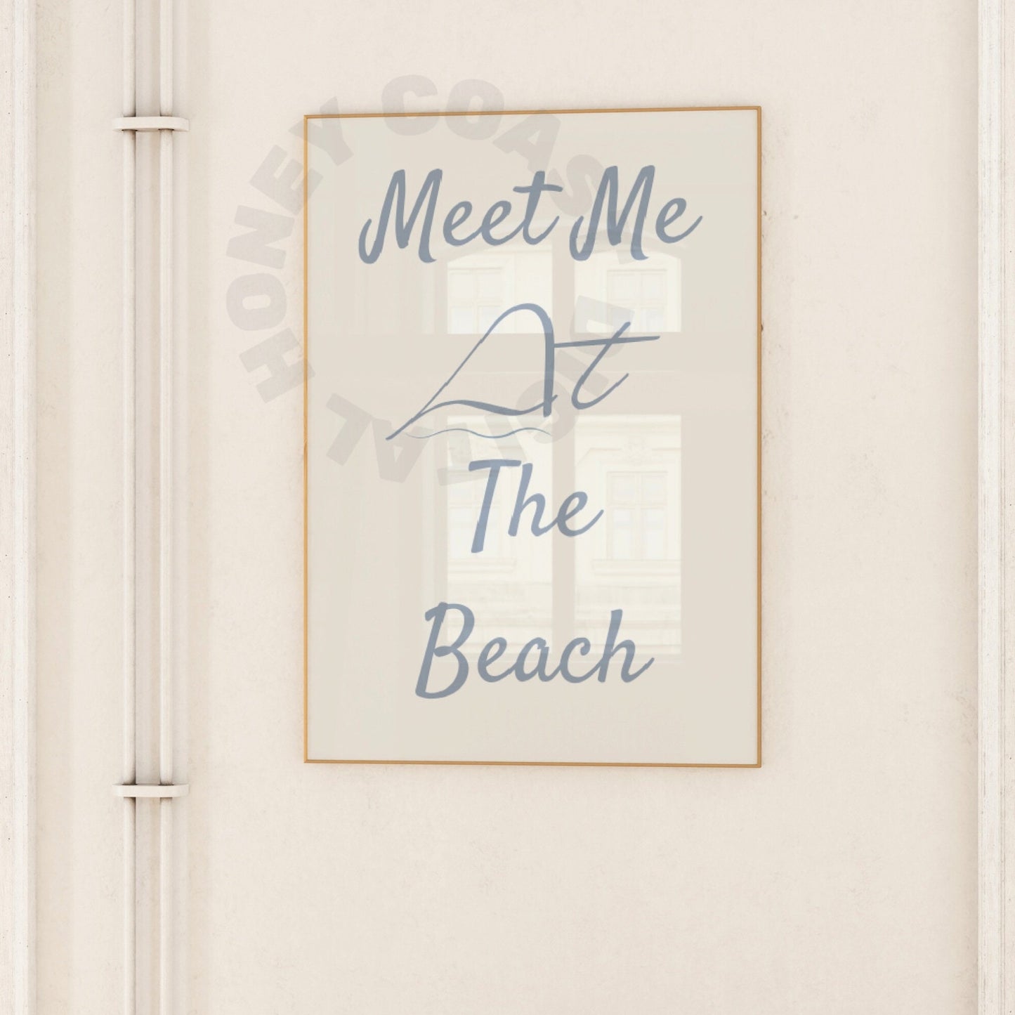 Coastal Blue Meet Me At the Beach Digital Prints