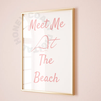 Pink Meet Me At The Beach Digital Prints