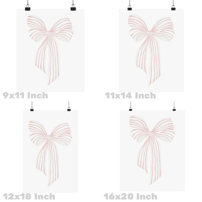 Pink Coastal Grandma Bow Poster