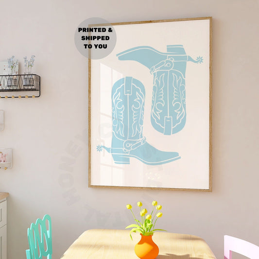 Baby Blue Boots Poster