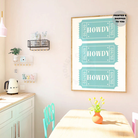 Seafoam Howdy Tickets Poster