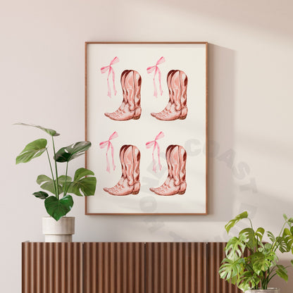 Cowboy Boots And Hair Bows Poster