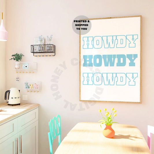 Surf Blue Howdy Poster