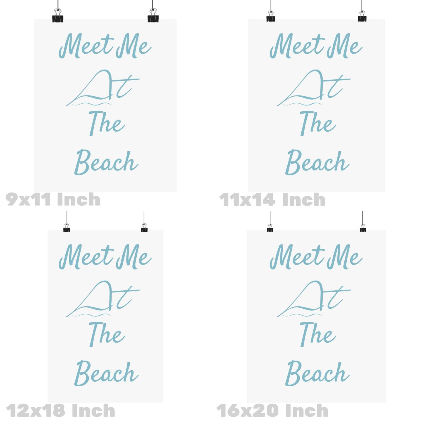 Surf Blue Meet Me At the Beach Poster