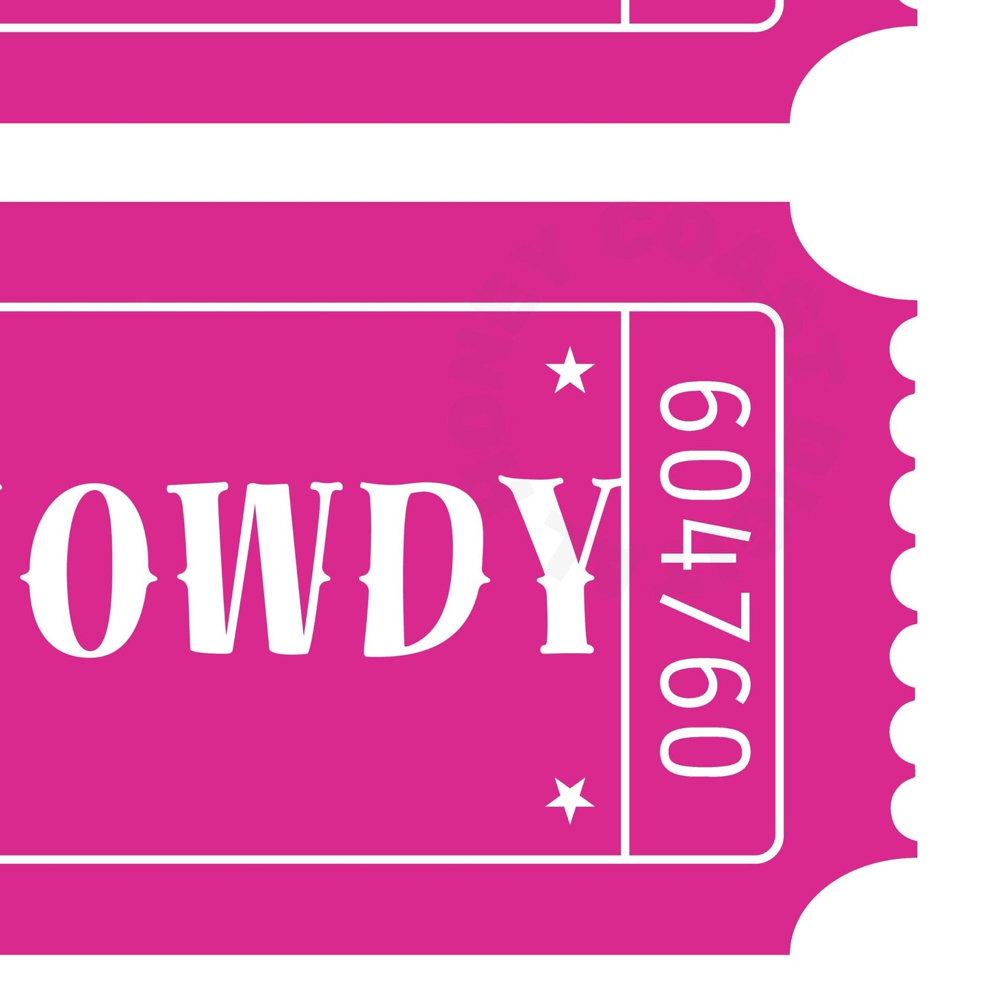 Hot Pink Howdy Tickets Digital Prints