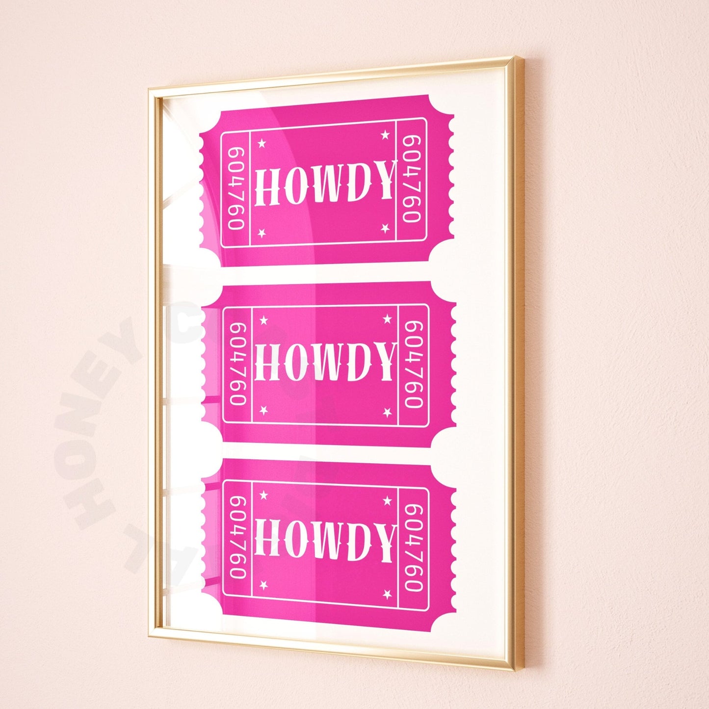 Hot Pink Howdy Tickets Poster