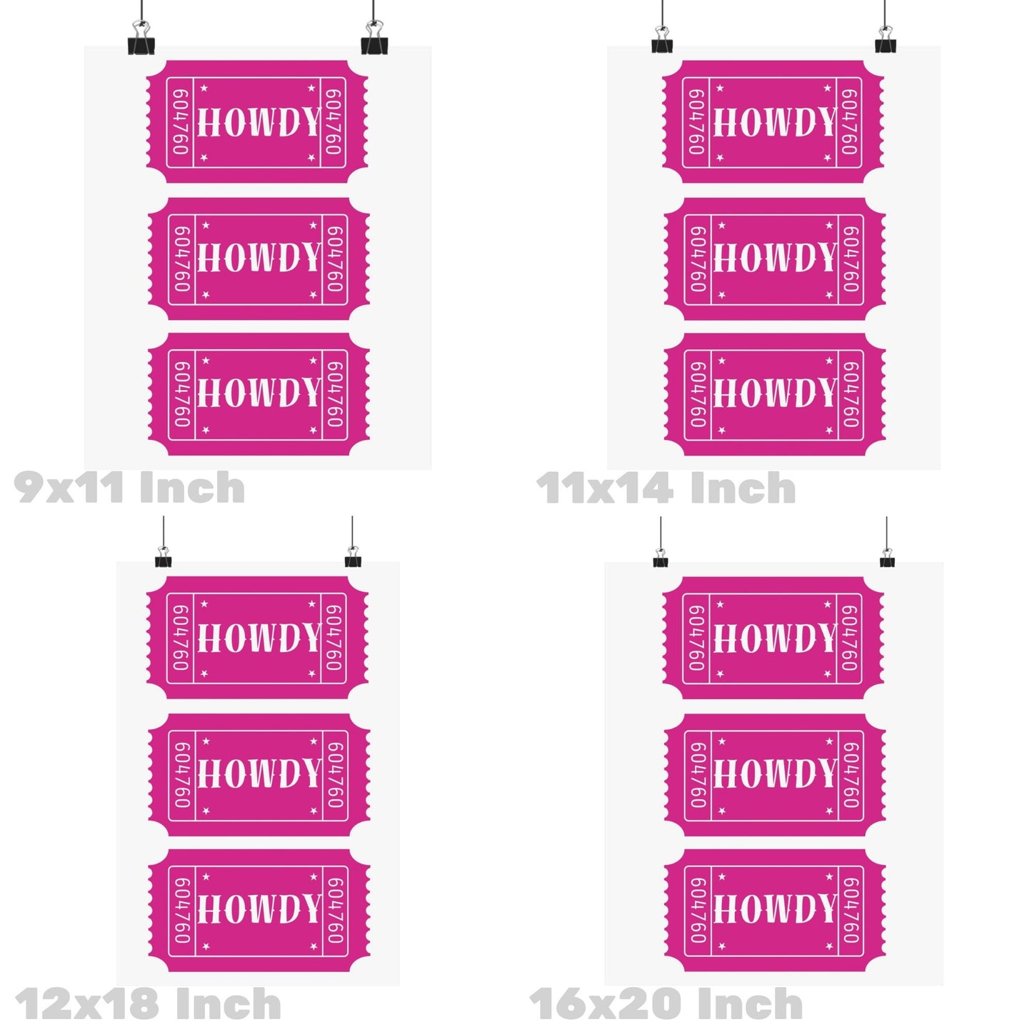 Hot Pink Howdy Tickets Poster