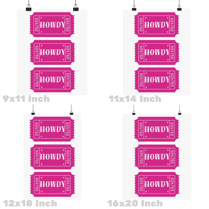 Hot Pink Howdy Tickets Poster