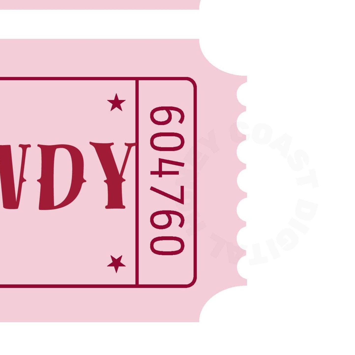 Howdy Vintage Tickets Digital Prints