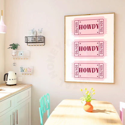 Pink Howdy Tickets Poster