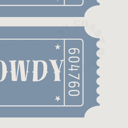 Coastal Blue Howdy Ticket Digital Prints