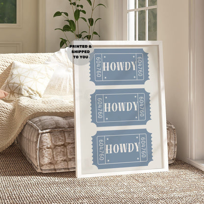 Coastal Blue Howdy Tickets Poster