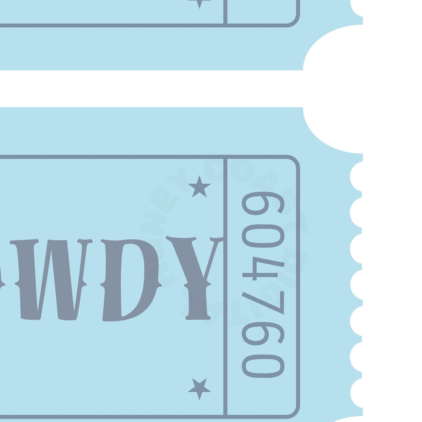 Blue Howdy Tickets Digital Prints