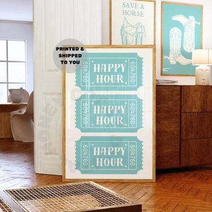 Seafoam Happy Hour Tickets Poster