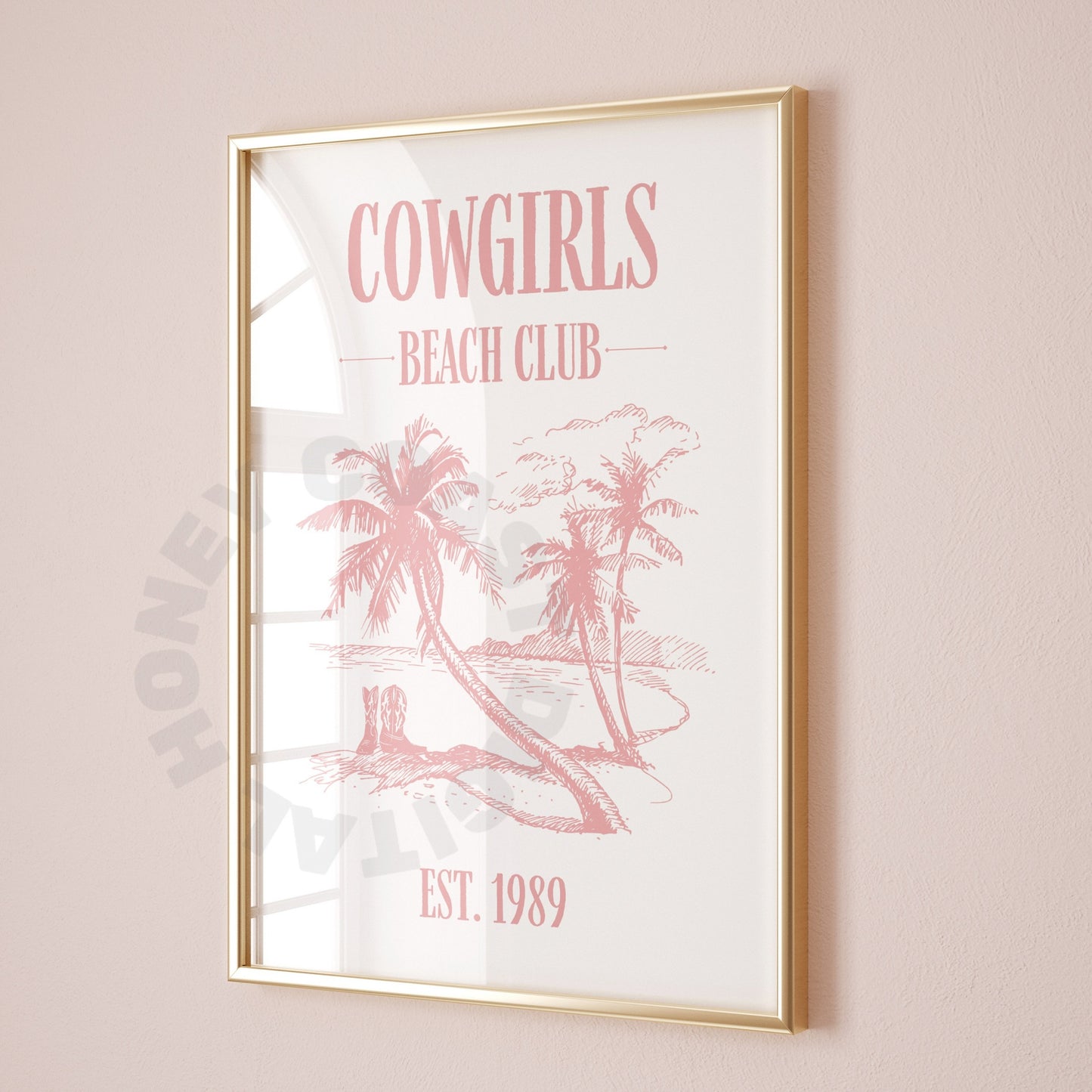 Pink Cowgirls Beach Club Digital Prints