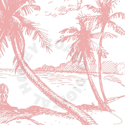 Pink Cowgirls Beach Club Digital Prints