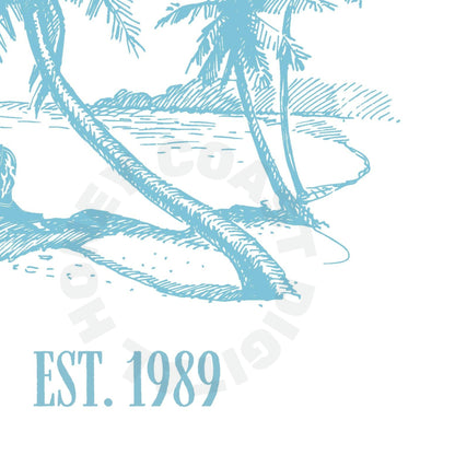 Surf Blue Coastal Cowgirls Beach Club Digital Prints