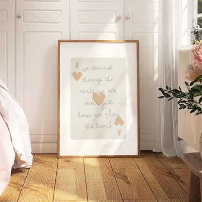 Beige Playing Card Digital Prints