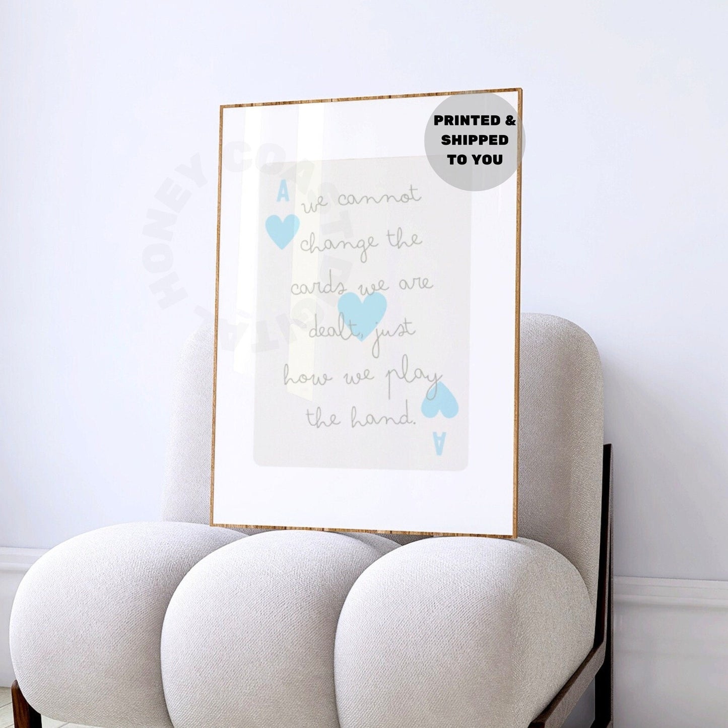 Blue We cannot Change The Cards Playing Card Poster