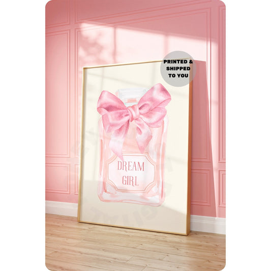 Pink Perfume Bottle Poster