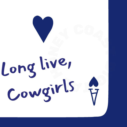 Navy Coastal Cowgirl Playing Card Digital Prints