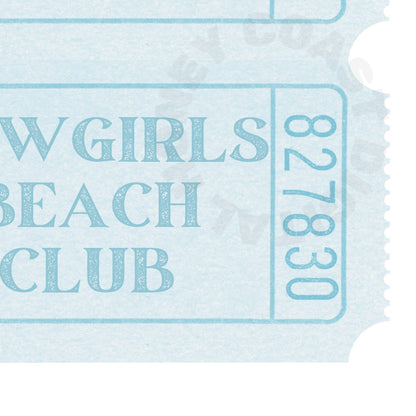Blue Beach Club Tickets Digital Prints