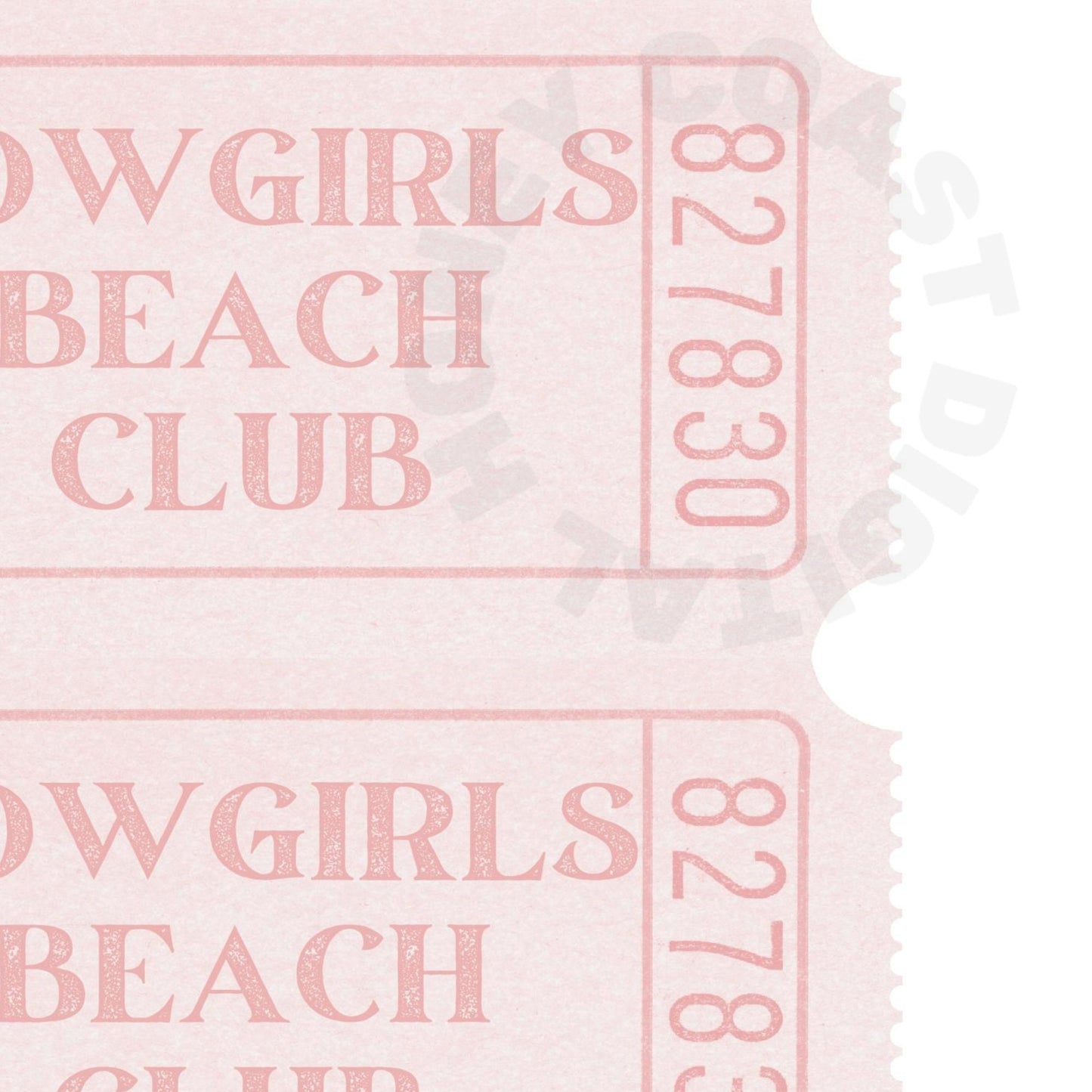 Pink Beach Club Tickets Digital Prints