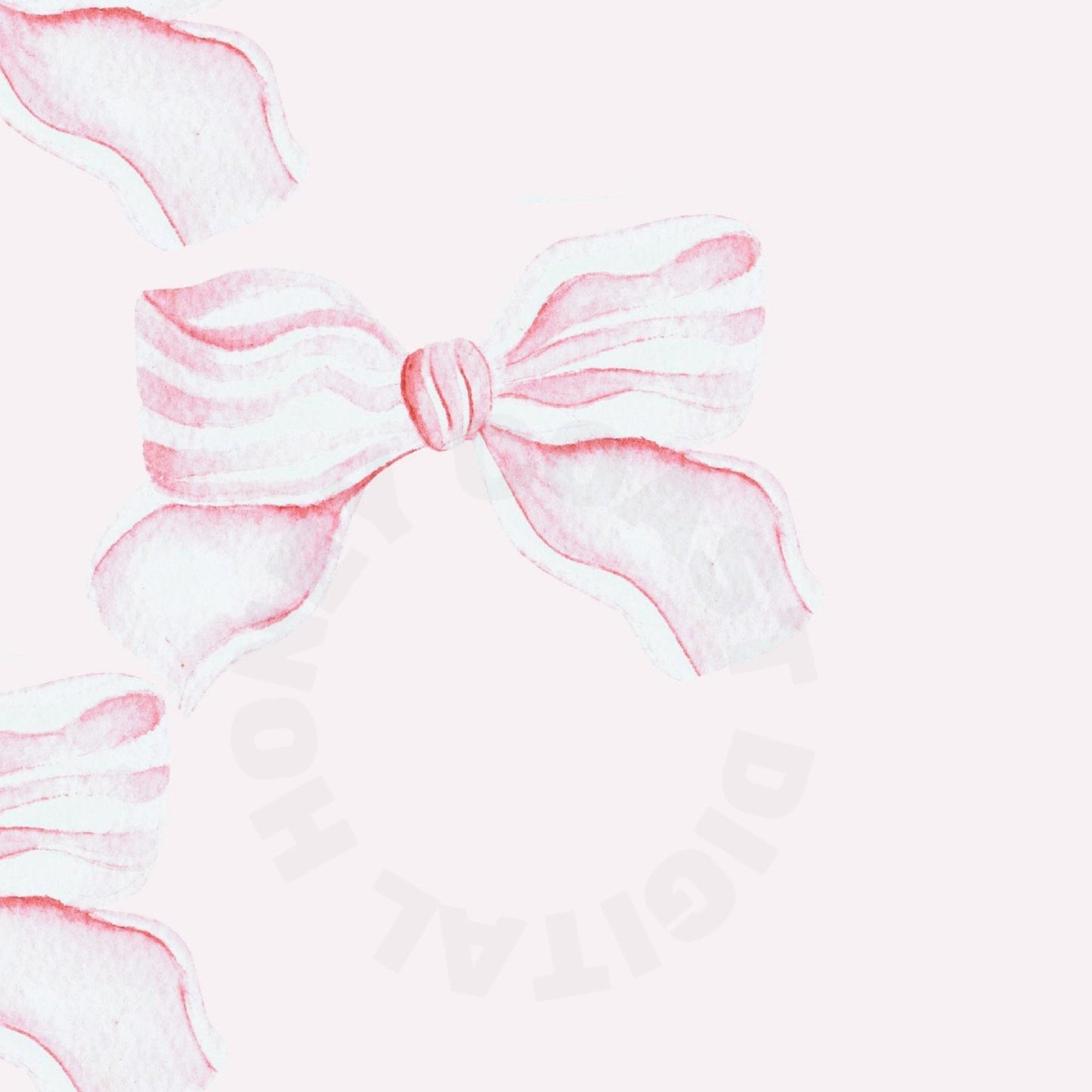 Pink Hair Bows Digital Prints