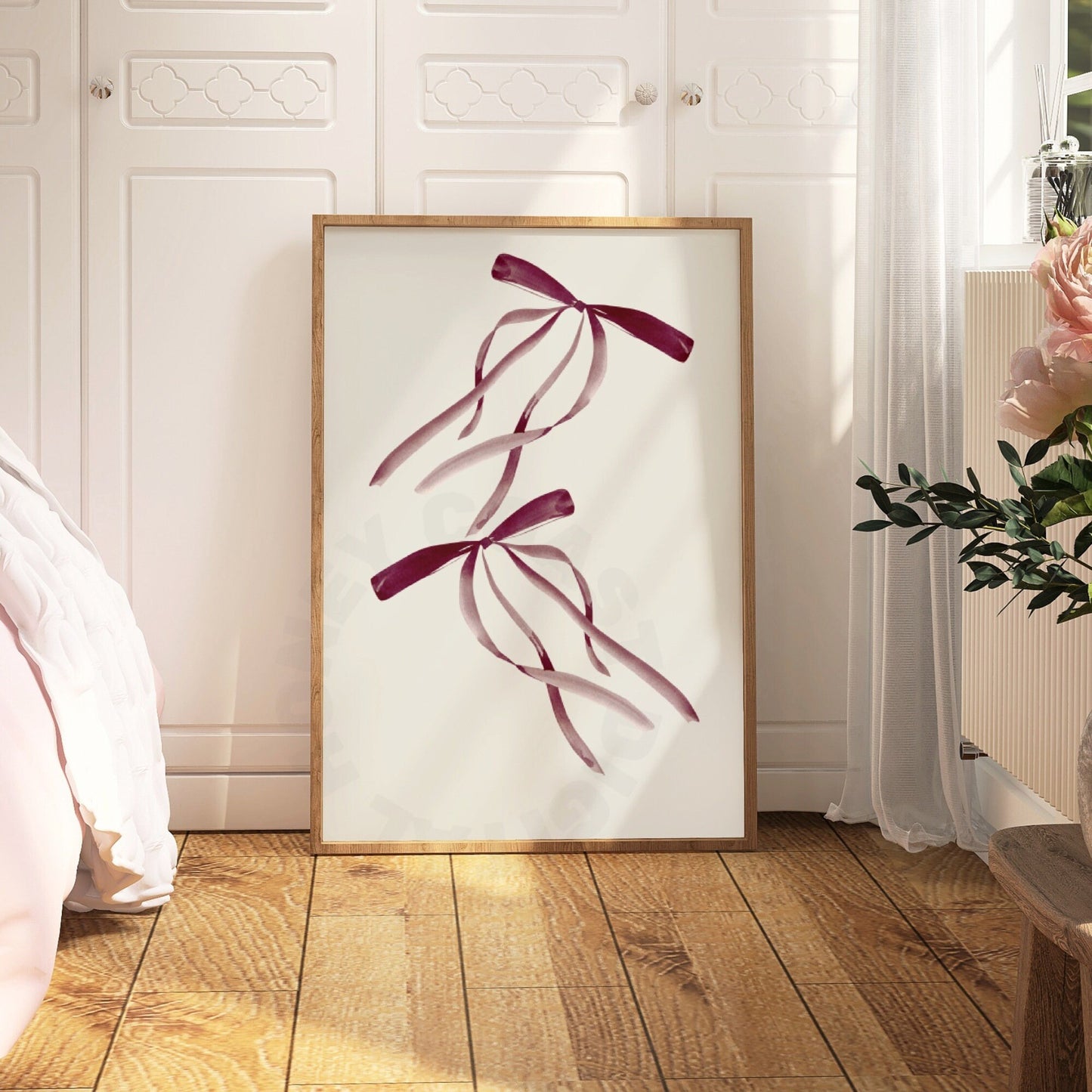 Whimsigoth Bows Digital Prints, Set Of 3