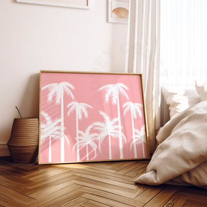 Landscape Pink Palm Trees Digital Prints