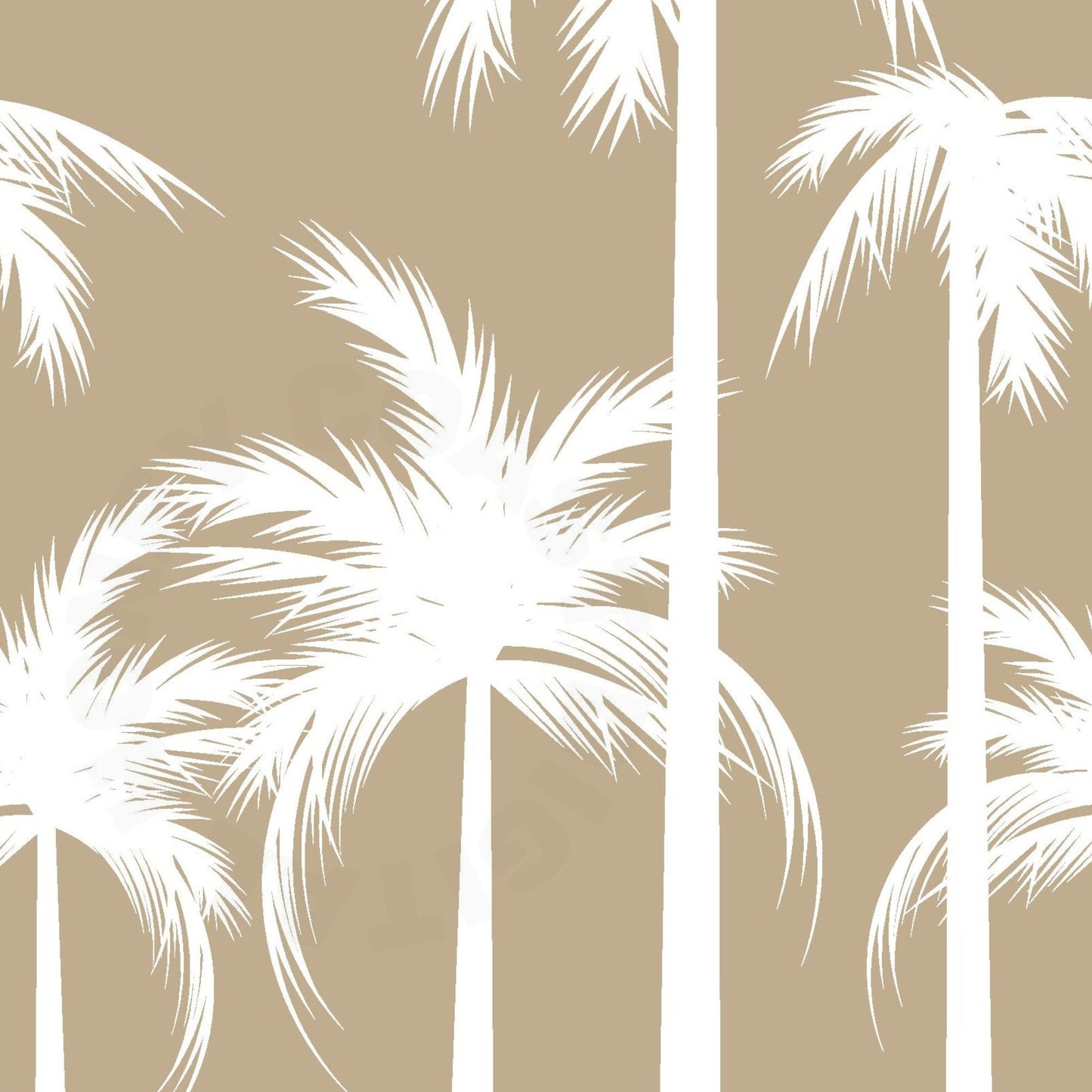 Landscape Beige Palm Trees Digital Prints