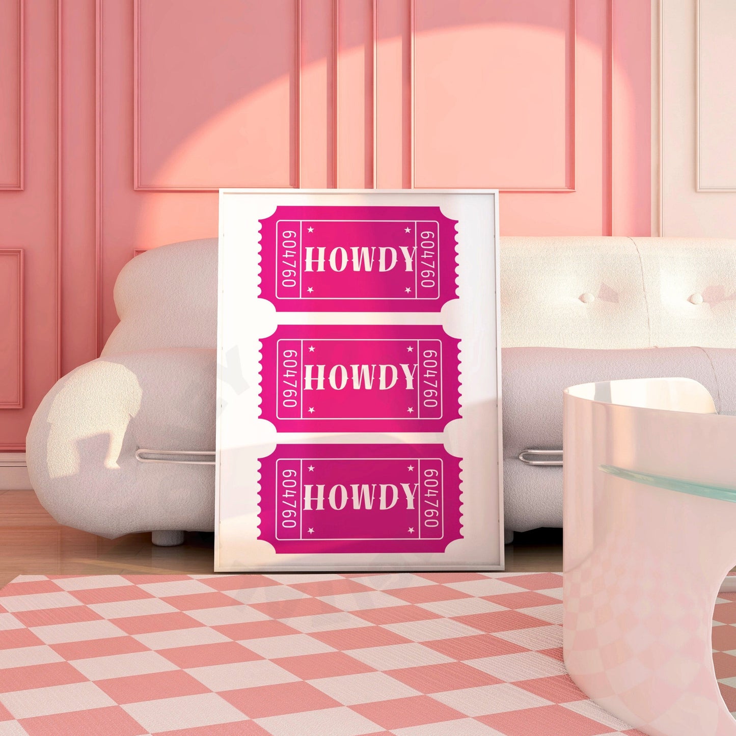 Hot Pink Howdy Tickets Poster