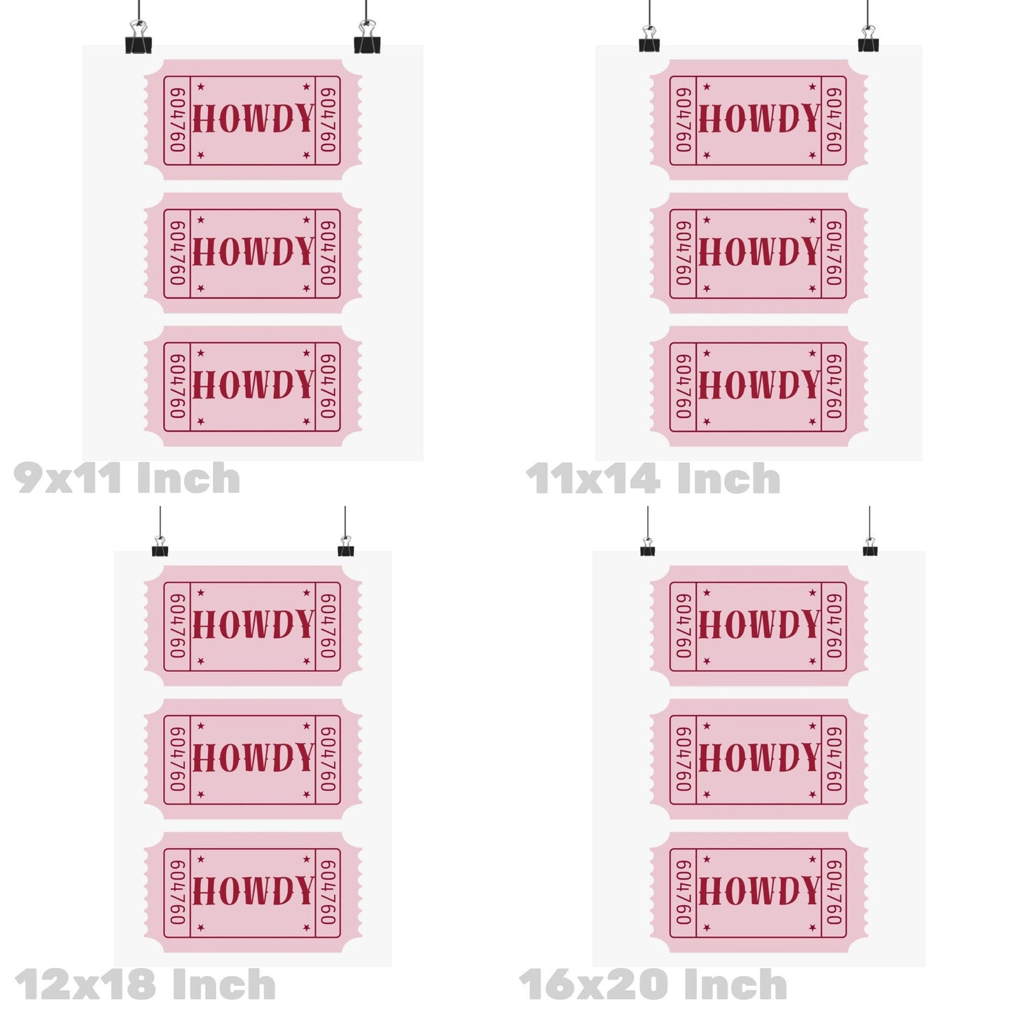 Pink Howdy Tickets Poster