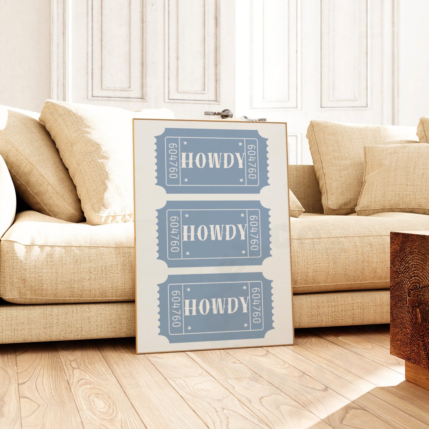 Coastal Blue Howdy Tickets Poster